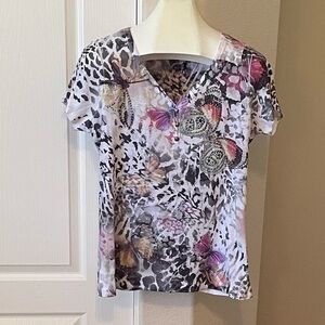 Apt. 9 leopard print top with bling